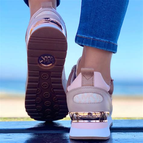 zapatillas michael kors wilma trainer suede soft pink